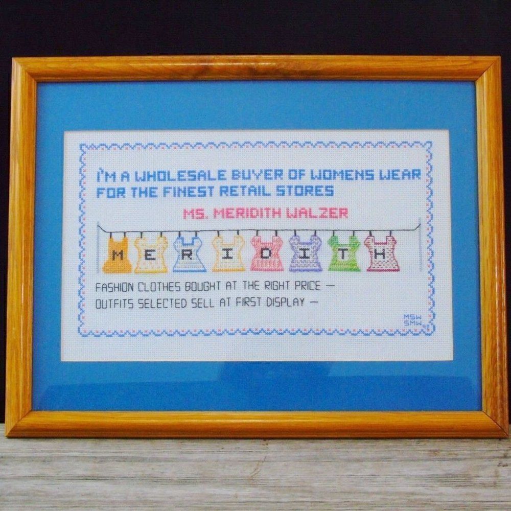 Vintage Framed Needle Point Picture